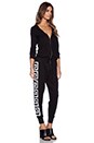 view 2 of 3 Luna Zip Up Hoodie Jumpsuit in Black