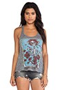 view 1 of 4 Nancy Grateful Dead Rose Skull Tank in Heather Grey