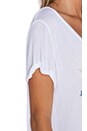 view 4 of 4 Boxing Becca V Neck Tee in White