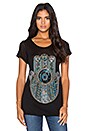 view 1 of 3 T-SHIRT AMELIE CRYSTAL HAMSA in Black