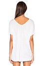 view 3 of 3 Trista Shooting Star Lip Oversized V Neck Tee in White