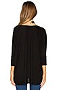 view 3 of 4 Karla 3/4 Draped Tee in Black