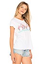 view 2 of 4 T-SHIRT CROPPED FLAMANTS ROSES EVIE in White