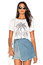 view 1 of 4 Evie Palm Crop Tee in White