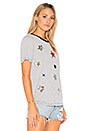 view 2 of 4 T-SHIRT POP STARS PAULINA in Charcoal Stripe & Caviar