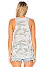 view 3 of 4 Peyton See Love High Neck Tank in Green Camo