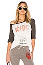 view 1 of 4 Maglan Boyfriend ACDC Tee in Milk & Faded Black