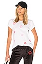 view 1 of 4 Croft Vintage Watercolor Lips Tee in White