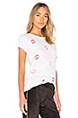 view 2 of 4 Croft Vintage Watercolor Lips Tee in White