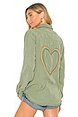view 1 of 6 Pilar Rainbow Heart Shirt in Pine Green