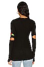 view 4 of 6 Amora Tee With Elbow Slits in Black