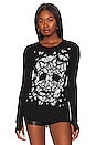 view 1 of 4 Mckinley Butterfly Skull Thermal in Black