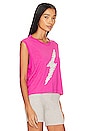 view 3 of 5 Alaya Scribble Lightning Tank in Bright Pink