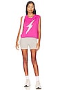 view 5 of 5 Alaya Scribble Lightning Tank in Bright Pink