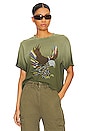 view 1 of 4 Rue Vintage Eagle Tee in Military Ombre