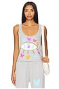 view 1 of 4 Rosetta Crop Tank Butterfly Eye in Heather Grey