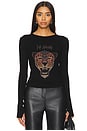 view 1 of 5 Mckinley Crystal Geometric Def Leopard Top in Black