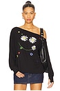 view 1 of 5 Krista Daisy Happyface One Shoulder Top in Black