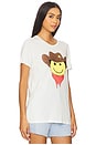 view 2 of 4 Cowboy Happyface Boyfriend Tee in Milk