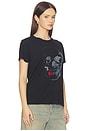view 2 of 5 Crystal Tongue Skull Boyfriend Tee in Black