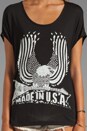 view 3 of 3 Brenda USA Eagle Oversized Tee in Black