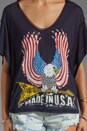 view 3 of 3 Calypso Color USA Eagle Oversized Tee in Navy
