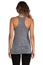 view 3 of 5 Nancy Color Cig Lip Racerback Tank in Heather Grey