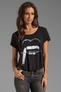 view 1 of 4 Audrey Cig Lip Short Sleeve Scoop Tee in Black