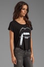 view 2 of 4 Audrey Cig Lip Short Sleeve Scoop Tee in Black