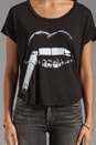 view 4 of 4 Audrey Cig Lip Short Sleeve Scoop Tee in Black