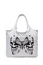 view 1 of 4 Taylor Skull Butterfly Canvas Tote in White