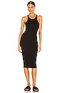 view 1 of 4 Skinny Racer Midi Dress in Black