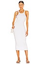 view 1 of 4 Skinny Racer Midi Dress in White