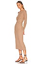 view 3 of 4 Ami Rib Dress in Mushroom