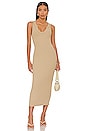 view 1 of 3 Gaia Midi Dress in Pale Khaki