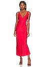 view 1 of 3 Silky V Slip Dress in Red