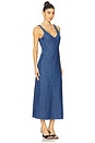 view 2 of 3 Denim V Slip Dress in Soft Denim