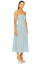 view 2 of 4 Kapaia Strapless Dress in Teal Navy Stripe