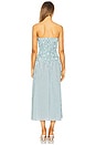view 3 of 4 Kapaia Strapless Dress in Teal Navy Stripe