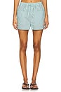 view 1 of 6 Hanalei Short in Teal Navy Stripe