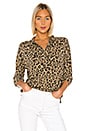 view 1 of 4 Brushed Leopard Zip Collar Pullover in Leopard