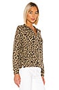 view 2 of 4 Brushed Leopard Zip Collar Pullover in Leopard