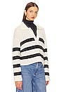 view 2 of 4 Ari Stripe Sweater in Ivory Black Stripe