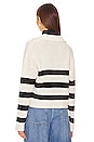 view 3 of 4 Ari Stripe Sweater in Ivory Black Stripe