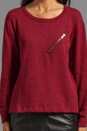 view 3 of 3 Carter Zip Sweater in Rouge