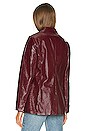 view 4 of 5 Crinkle Faux Patent Jacket in Wine