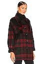 view 2 of 4 Oversized Plaid Jacket in Black Red Plaid