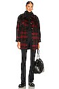 view 4 of 4 Oversized Plaid Jacket in Black Red Plaid