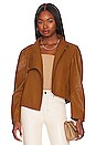 view 1 of 5 Solo Faux Leather Jacket in Toffee