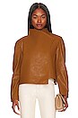 view 2 of 5 Solo Faux Leather Jacket in Toffee